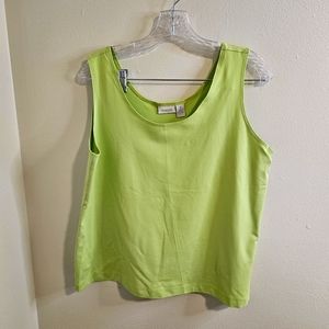 Chico's Green Tank Top Women's Size 3 (Large)